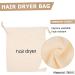 Premium Drawstring Hair Dryer Bag - Travel Cosmetic Organizer Silicone Case Essential Room Supply - 33x30cm Beige - Buy Online on SooperMarket.com