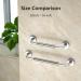 Brushed Nickel Shower Grab Bar w/Anti-Slip Knurled Grip 12 Inch Munzong Stainless Steel Bathroom Grab Bars Safety Bar Balanced Handrail Handicap Injury Elderly Senior Assist Support Shower Handle 12IN Brushed Nickel - Buy Online on SooperMarket.com