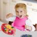 Non-Slip Silicone Baby Suction Plate Set with Divided Placemat - Green | Includes Bendable Fork & Spoon | Toddler Feeding Plate for Self Feeding Training - Buy Online on SooperMarket.com