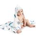 BC BabyCare hooded Baby towels Musselin cotton baby towels for newborn boys and girls super absorbent baby bath towels with hood 95 * 95 cm (Forest)