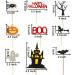 Halloween Cake Topper Set - Haunted House, Ghost, Pumpkin Cupcake Decorations for Wizard, Ghost, Spider Party - Buy Online on SooperMarket.com