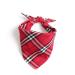 UANOU Dog Bandanas Triangle Bibs Cotton Scarf Red Plaid Printed For Puppy Small And Medium Pet Supplies M Red