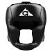 GROOFOO Boxing Headgear for Kids Adults, PU Leather Boxing Helmet for Traning Kickboxing MMA Muay Thai Sparring Martial Arts Karate Taekwondo black Large
