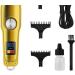 Hair Clipper Cordless Barber Grooming Sets Rechargeable Hair Clipper with Guide Combs Gold Metal Incisive Lightweight Electric Hair Trimmer for Home Use 500mAh - Buy Online on SooperMarket.com