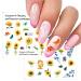 Sunflower Nail Decals - 12 Sheets Water Transfer Flower Nail Stickers for Summer Nails - Nail Art Accessories and Supplies for Acrylic Nail Decor - Buy Online on SooperMarket.com