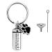 CTDMJ Stainless Steel Dog Paw Cremation Urn Keyring Small Urns for Ashes Ashes Urn Mini Cremation Urn Memorial Ashes Keepsake Keychain Pet Charms Locket Pendant Cremation Jewellery for Ashes