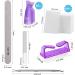 MORGLES Gel Nail Remover Kit - 10 Nail Clips, 300 Cotton Pads, Files, Shiner, Cuticle Pusher, Brush - Purple - Buy Online on SooperMarket.com