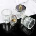 Nail Art Bowl Set - Crystal Glass with Stainless Steel Lid | 2pcs Nail Art Liquid Container & Tools for Perfect Nails - Buy Online on SooperMarket.com