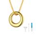 U7 women Cremation urn necklace for ash cycle of life/Celtic knot/dog feet/wings/crucifix/cylinder urn chain stainless steel pendant chain fire burial jewelry for men's circle of life gold not adaptable
