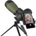 Gosky 20-60x80 Spotting Scope with Tripod, Carrying Bag, Phone Holder - BAK4 Waterproof HD Scope for Bird Watching & Wildlife Scenery - Buy Online on SooperMarket.com