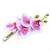 Hawaiian Orchid Flower Hair Clips - 2PCS White Purple Alligator Hairpins for Women Bridal Wedding Decoration - Buy Online on SooperMarket.com