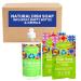 Truly Free Natural Dishwashing Liquid | Plant-Based Dish Soap | Sweet Basil Fresh Scent | 2 Refill Packs with 1 Empty Refillable Squeeze Bottle (16 Oz) Starter Kit