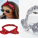 2PCS Red White Paisley Print Bandana Headband Set for Girls and Women - Buy Online on SooperMarket.com