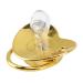 Baby Pacifier Nipple Safe Baby Pacifier in Heart Shape with Rhinestones Flexible for the Bed (Gold) #4