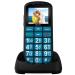 Uleway senior cell phone with large buttons and without a contract dual Sim pensioner GSM senior cell phone with SOS emergency call button large button cell phone with charging station blue