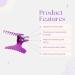 Head Jog 12 Pack Butterfly Hair Clips Accessories for Sectioning and Styling. Hair Clamps for Women and Men (Purple) - Buy Online on SooperMarket.com