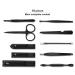 10-Part Manicure & Pedicure Set - Nail Clipper Kit Scissors & Nail Care Essentials | Travel Beauty Kit (Black & White) - Shop Internationally! - Buy Online on SooperMarket.com