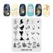 Alexnailart Nail Art Stamping Plate Stamping Template Feathers Bird Eagle Design Template Image Plate Nail Art Tools (ZO008)