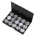 PLAFOPE 15 Empty Eyeshadow Palette Estuche De Maquillaje Empty Makeup Empty Eyeshadow Case Eye Shadow Silver