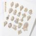 Shiny Gold Nail Art Charms Set - DIY Nail Jewelry with Zircon Alloy Gemstones - Buy Online on SooperMarket.com