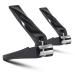 FERYES Nail Clippers with Catcher 2 PCS Set No Splash Fingernail Clipper and Toenail Clipper Stainless Steel Nail Cutters - W/Black Metal Case Packing