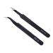 Tweezers 2Pcs Stainless Steel Straight Curved Eyelash Home Tool Clip Nail Art Makeup Tool A 1
