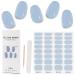 Kalolary 32PCS Cured Gel Nail Polish Strips Adhesive Full Wrap Gel Nail Art Sticker Waterproof Gel Nail Wrap Stickers with Nail File and Stick(UV/LED Lamp Required) (Grey)