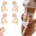 MiNGQIU Zunis Acupressure Sugar Regulator Earrings Acupressure Slimming Earrings Non Piercing Acupressure Earrings for Women Men (Light Gold-2pairs)
