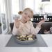 ezpz Happy Mat (Gray) - New Version | 100% Silicone Suction Plate for Toddlers | Divided Plate - Dishwasher Safe - Buy Online on SooperMarket.com