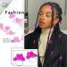 Formery Pink Butterfly Hair Jewels for Braids - 20PCS Spiral Loc Jewelry for African Coiling Dreadlock Accessories - Buy Online on SooperMarket.com
