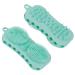 Soft Exfoliating Silicone Body Scrubber Shower Brush Double-Sided Massage Bath Brush Fit for All Kinds of Skin