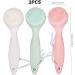 3Pcs Silicone Facial Cleansing Brush Silicone Facial Scrubber Manual Exfoliating Facial Brush Face Cleanser Face Exfoliator Fine Bristles for Sensitive Skin - Buy Online on SooperMarket.com
