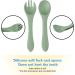 Qshare Suction Baby Plate and Bowl Set | Fork Spoon | Silicone Feeding Supplies for Toddler Self-Feeding | BPA-Free | Bears-Green - Buy Online on SooperMarket.com