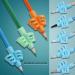 DMFly Pencil Handles for Kids - Handwriting Assistance & Posture Correction | Hollow Ventilation Design 3E Blue & Blue Orange Grip Set - Buy Online on SooperMarket.com