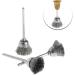 JOYKK 3Pieces Steel Wire Wheel Brush Head Abrasive Deburring Drilling Tools Bowl-shape - Silver - Buy Online on SooperMarket.com