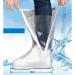 Waterproof Non-Slip Boot Cover | Foldable Portable PVC Overshoes for Men & Women | Ideal for Cycling, Camping, Fishing | Clear, Large Size - Buy Online on SooperMarket.com