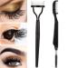 4 Pcs Folding Eyelash Comb & Eyebrow Brush Set | Spoolie Mascara Separator & Metal Teeth Grooming for Defined Lashes & Brows - International Shipping Available - Buy Online on SooperMarket.com