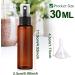 FANDAMEI 10 x 30ml Spray Bottles - Empty Perfume Atomizer with Funnel | Durable Plastic Travel Spray Bottle - Buy Online on SooperMarket.com