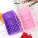 Dajidafu Universal Women Foundation Makeup Brush Cleaning Mat Home Dress Room Reusable Nonslip Eyebrow Pen Silicone Washing Pad Rose Red - Buy Online on SooperMarket.com