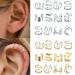 48Pcs Gold Silver Hair Braids Dreadlock Beads Cuffs Clips for Women Men - Non-Piercing Ear Beard Hair Accessories - Buy Online on SooperMarket.com