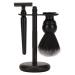 Premium Wooden Beard & Shaving Brush Set for Men | Professional Quality with Rack - Brrnoo - Buy Online on SooperMarket.com