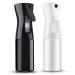 2 Packs Hair Spray Bottle 6.8 OZ Continuous Fine Mist Sprayer Refillable Empty Sprayer Water Squirt Bottle for Salon, Hairstyling, Cleaning, Plants, Misting & Skin Care (Black+White) 6.8 Ounce 1#Black+White