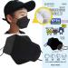 (Pack of 10) (Adjustable Strap) (Age 4 to 10) 4-Layers Premium Filters (KF94 Certified) Face Mask (Made in Korea) Respirators Protective Disposable Safety Dust Covers (Kids, Children) - Kids Black -