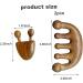Scalp Massage Tool - Natural Lymphatic Drainage | 2PC Round Tooth Sandalwood Multi-Functional Handheld Head Skin Massager - Buy Online on SooperMarket.com