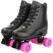 Jessie PU Leather Roller Skates | Adjustable Four-Wheel Premium Skates for Women, Men, Boys, Girls | Flash Wheel | Women's 8 / Men's 6.5 - Buy Online on SooperMarket.com