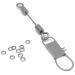 SF Lightweight Tippet Rings Fly Fishing Trout Fishing Line Tippet Leaders Connectors 2mm 25LB 2.5mm 40LB Nickel-2mm(10pack) 2mm 25LB 10/Pack