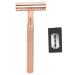 Premium Wet Razor Set for Men - Waterproof Safety Razor Tight & Clean Shave - Portable Metal Hair Blade Handle in Ros Gold - Perfect Gift for Him - Buy Online on SooperMarket.com