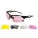 Smith & Wesson M&P Harrier Half Frame Interchangeable Shooting Glasses with Impact Resistance and Anti-Fog Lenses for Shooting, Working and Everyday Use,Black,One Size