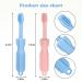 CLdy Baby Biting Toys - 2 BPA-Free Silicone Teething Rings for Babies 3 Months+ - Soft & Stimulating Toothbrush Aid in Blue & Pink - Buy Online on SooperMarket.com