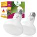 REPTI HOME Reptile Heat Lamp Bulbs 2 Pack 100W Heat Lamp for Reptiles E27 Basking Light Bulb for Vivarium Turtle Lizard Tortoise Bearded Dragon Puppy Chick